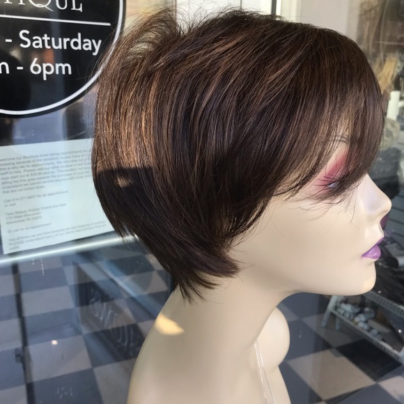 Brown Hairuwear wig Short Angle bob style 2026 - Picture 6 of 8